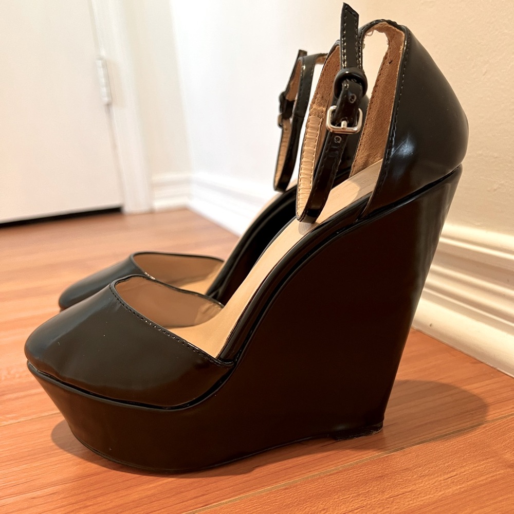 Zara Platform Wedge Pumps